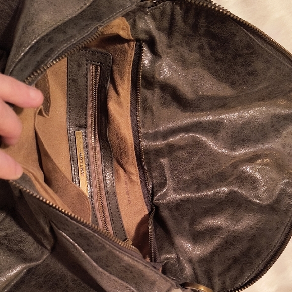 Matt & Nat Brass Chain Green/Kaki  Crossbody Bag - Picture 4 of 11